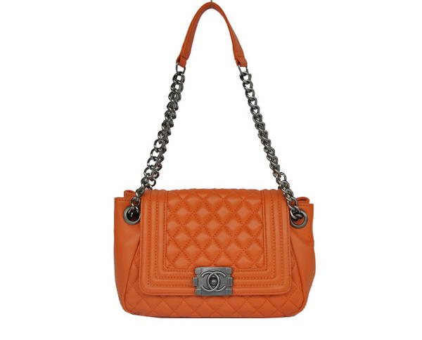 7A 2012 Latest Chanel Boy Flap Shoulder Bag A66915 Orange Online